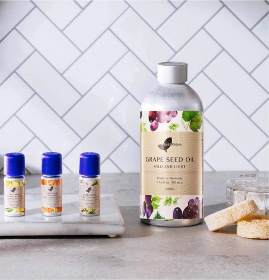 Easearoma Base Oil Mild and Light Grape Seed Oil with Vitamin E