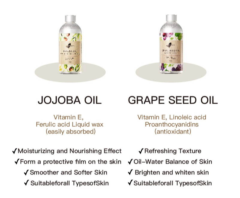 Easearoma Base Oil Mild and Light Grape Seed Oil with Vitamin E
